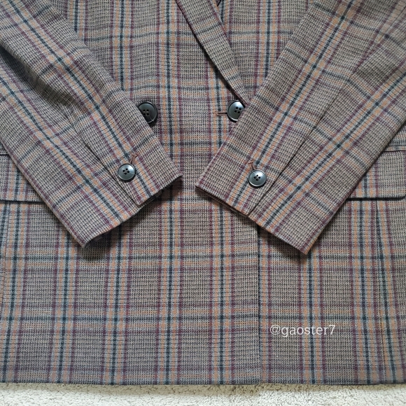 Madewell Caldwell Double-Breasted Blazer in Hedden Plaid - Picture 9 of 12